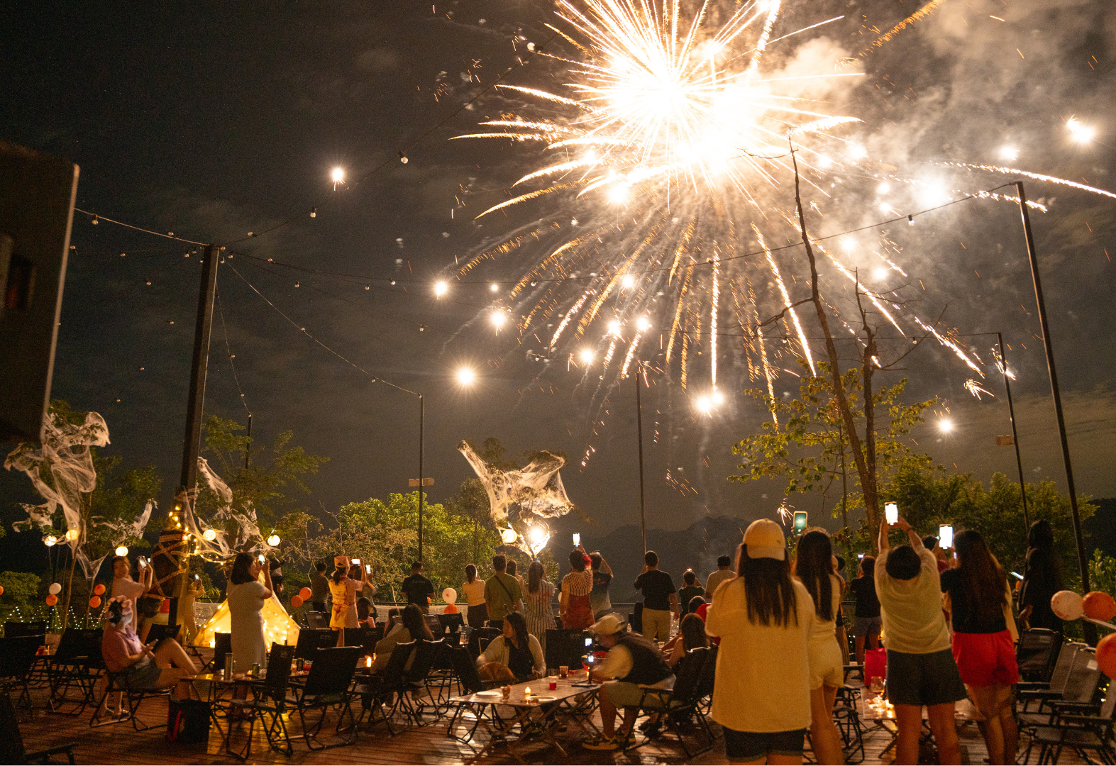 Evening campfire gathering